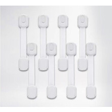 Child Safety Strap Locks (10 Pack) Baby Locks for Cabinets and Drawers, Toilet, Fridge & More. 3M Adhesive Pads. Easy Installation, No Drilling Requi