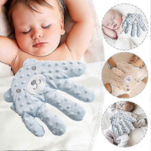 (Blue) Electric Baby Soothes Palm Cute Anti-Startle Hand Pacify Toy Newborn Hand Pillow