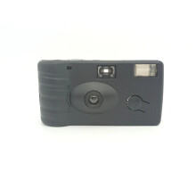 (Black) Disposable film camera, 35mm manual point-and-shoot optical camera, film camera