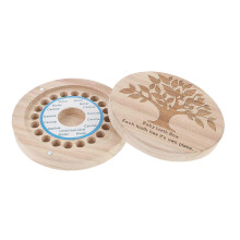 Wooden Tooth Box Tooth Holder Newborn Baby Keepsake Collection Box for Kids