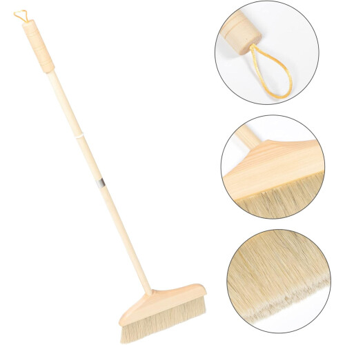 Soft Bristle Floor Broom with Long Handle for Kitchen Dust Sweeping and Easy Cleaning 1