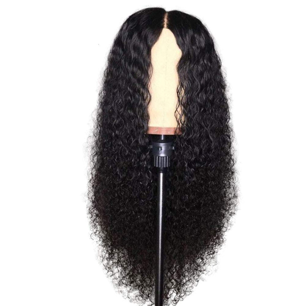 Unisex Brazilian Virgin Human Hair Wig 12 Inch Curly 360 Lace Frontal Pre Plucked Natural Hairline 150 Density