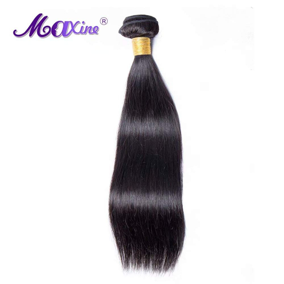 Unisex Black 28 Inch Straight Brazilian Virgin Hair Bundle 9A Grade Unprocessed Human Hair Weave Natural