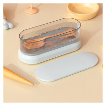 Ultrasonic Glasses and Jewelry Cleaner Portable Transparent Machine for Rings Watches White