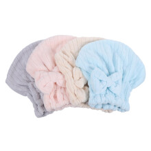 Hair Drying Towel 4 Pack UltraAbsorbent Fleece Quick Dry Hair Turban Wrap with Button Closure
