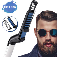 Beard Straightener Comb for Men 4 in 1 Hair Styling Tool with Fast Grooming and Massage Function