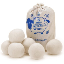 Wool Dryer Balls Natural Fabric Softener Set of 6 for Laundry Care and Energy Saving