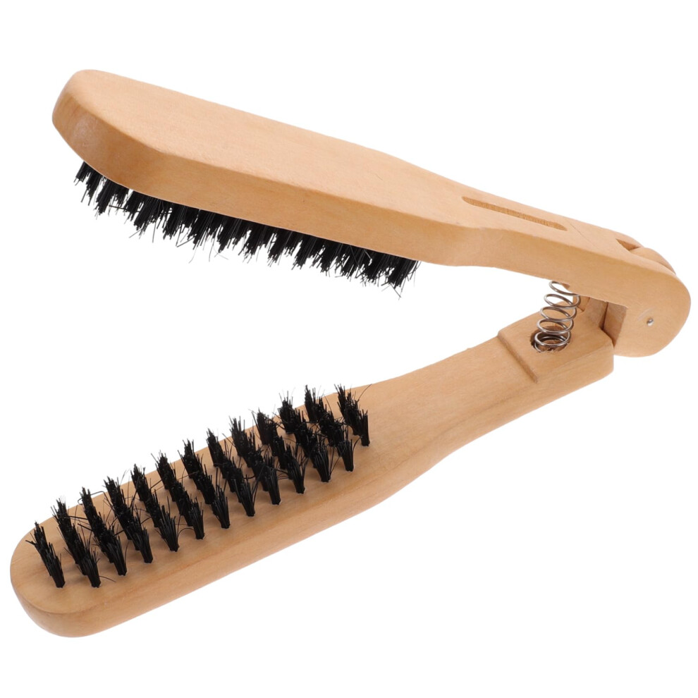 Boar Bristle Hair Straightener Comb with Quick Detangling and HeatSafe Styling for All Hair Types