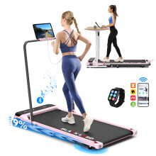 BLACK LORD Treadmill Walking Pad Incline Foldable handrail Pink