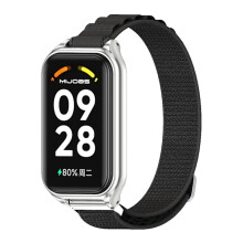 Bráisléad comhoiriúnach le Xiaomi Smart Band8 9Active, Strap Faire Athsholáthair do Mi Band8Active, Dubh Airgead