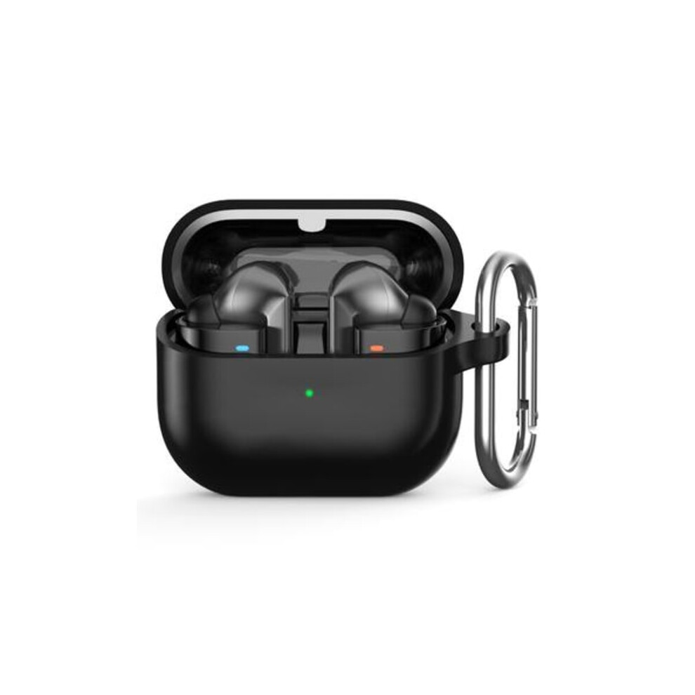 Compatible With Samsung Galaxy Buds3 Pro Silicone Case With Carabiner - Black 9149926988434