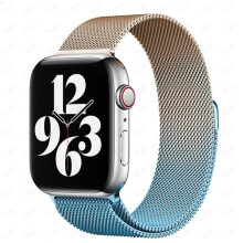 Milanaise-Armband kompatibel mit Apple Watch 38–49 mm, Metallarmband für iWatch Series 9, 3, SE, Ultra 2, 40 mm, 41 mm, 42 mm, 44 mm, 45 mm, pink,