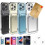 Capa para celular compatível com iPhone 16/15/14/13/12/11/SE/X/XS/8/7 com compartimento para cartão - Transparente, compatível com iPhone X 3