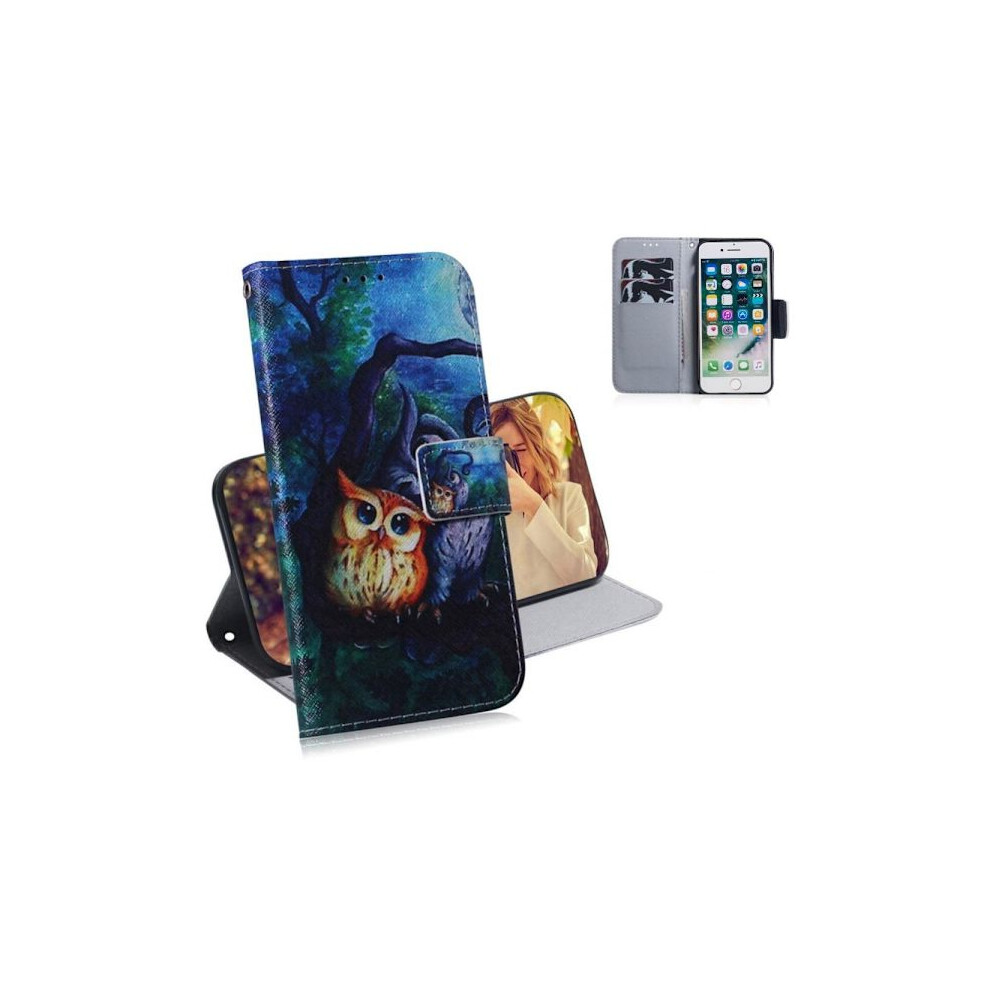 Wallet Case Compatible With Iphone Se (2020) - Owls In The Moonlight 9149926988847