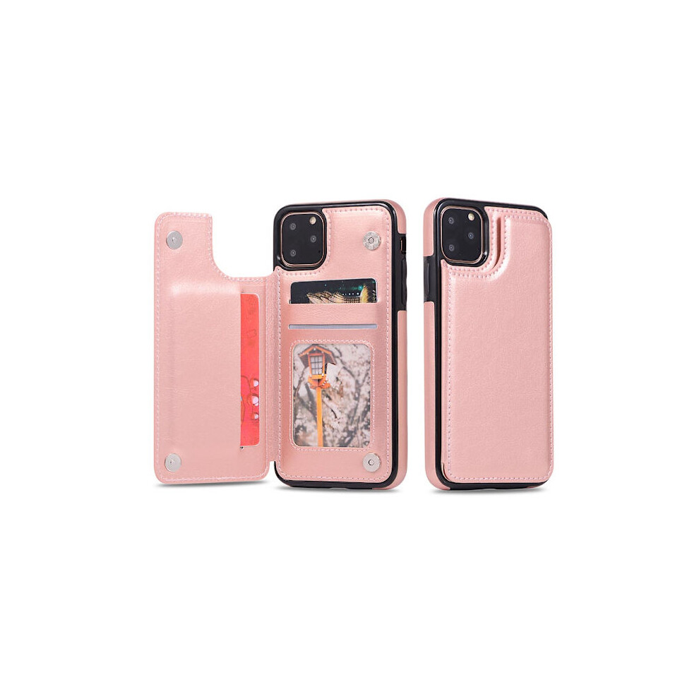 Compatible With Iphone 11 - Practical Stylish Nkobee Case With Card Slot Rose Gold 9149926988502