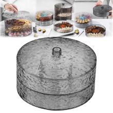 Plateau à apéritif avec couvercle, grand plateau à apéritif compartimenté, plateau à fruits