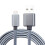 Cabo Micro-USB trançado de cor sólida, 1,8 m, azul. 5