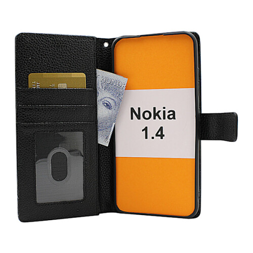 Nova carteira Standcase para Nokia 1.4 azul claro 1