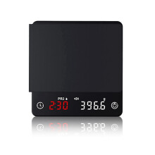 Mini slimme keukenweegschaal met nauwkeurige digitale weegfunctie voor koffie en espresso, inclusief timer, zwart