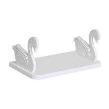 Lmueinov Versatile Swan Wall Mount No Drill Bathroom Shelf, Kitchen Bracket Organizer for Easy, Hygienic Storage & Organization
