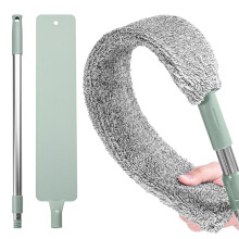 Retractable Microfiber Duster with Extendable Bendable Head for Dusting Gaps, Furniture, Car and Kitchen