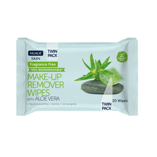 Nuage Make-Up Remover Wipes - 2 x 20 Pack