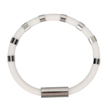 Silicone Anti Static Bracelet Adjustable 8 Loops Static Elimination Wristband for Winter Running White