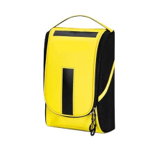 Golf Shoe Bag Waterproof Nylon Portable Breathable Carry Case with Handle for Men Women Black Yellow