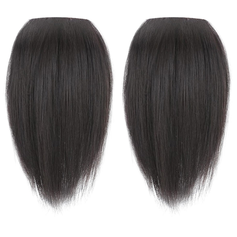 Hair Topper for Thinning Hair with Invisible ClipOn, Instant Volume Brownish Black Synthetic