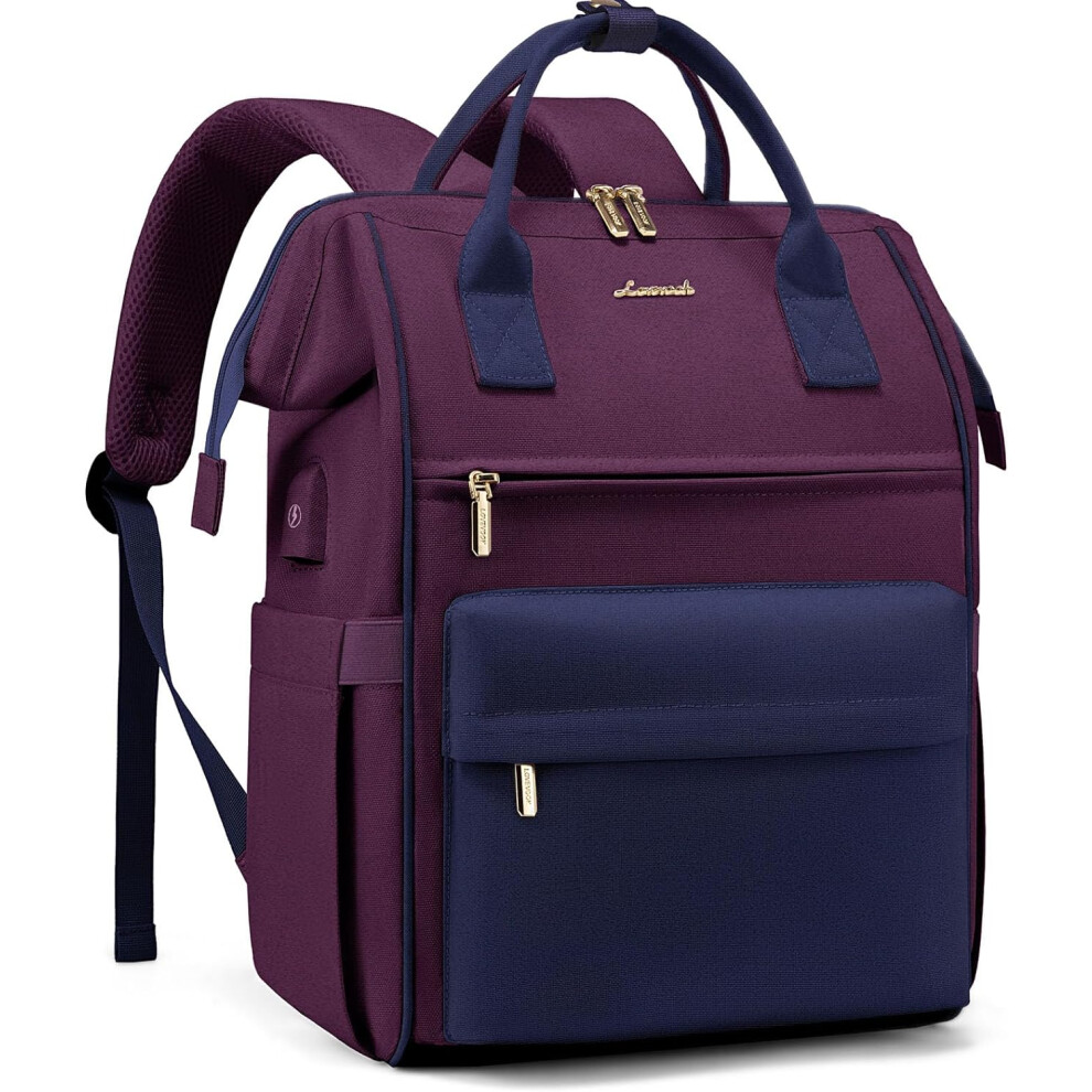 Laptop Backpack For Women Teacher Nurse Bag, 15.6 Inch Womens Work Bags, Waterproof Travel Backpack Purse, 9773935064263