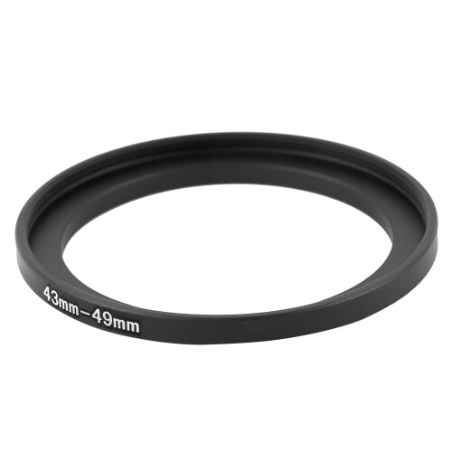 2X 43mm to 49mm Metal Step Up Filter Ring Adapter for Camera 1