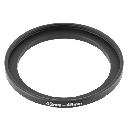 2X 43mm to 49mm Metal Step Up Filter Ring Adapter for Camera 2