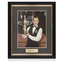 Stephen Hendry Signed Photo: World Champion. Deluxe Frame Gold