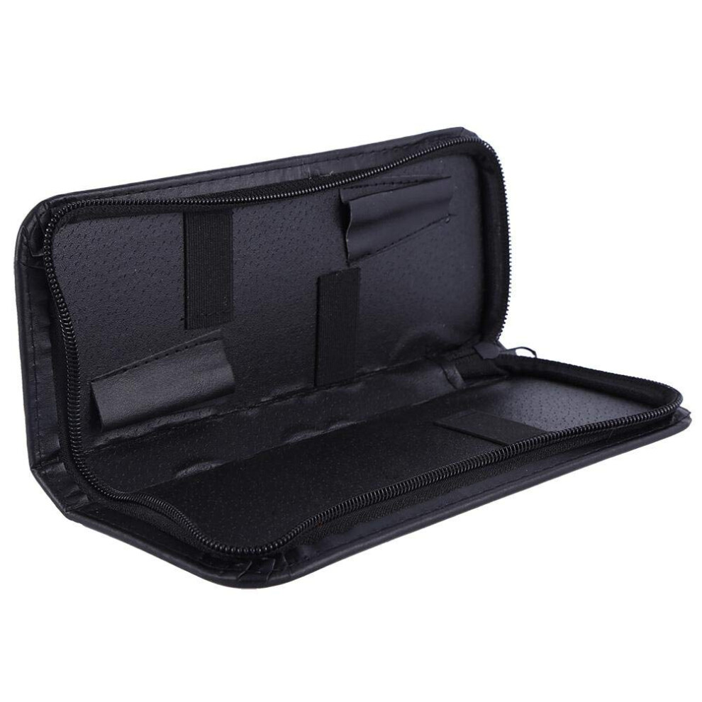 Hairdressing Scissors Case PU Leather Pouch with Zipper for Stylists, Secure Tool Protection
