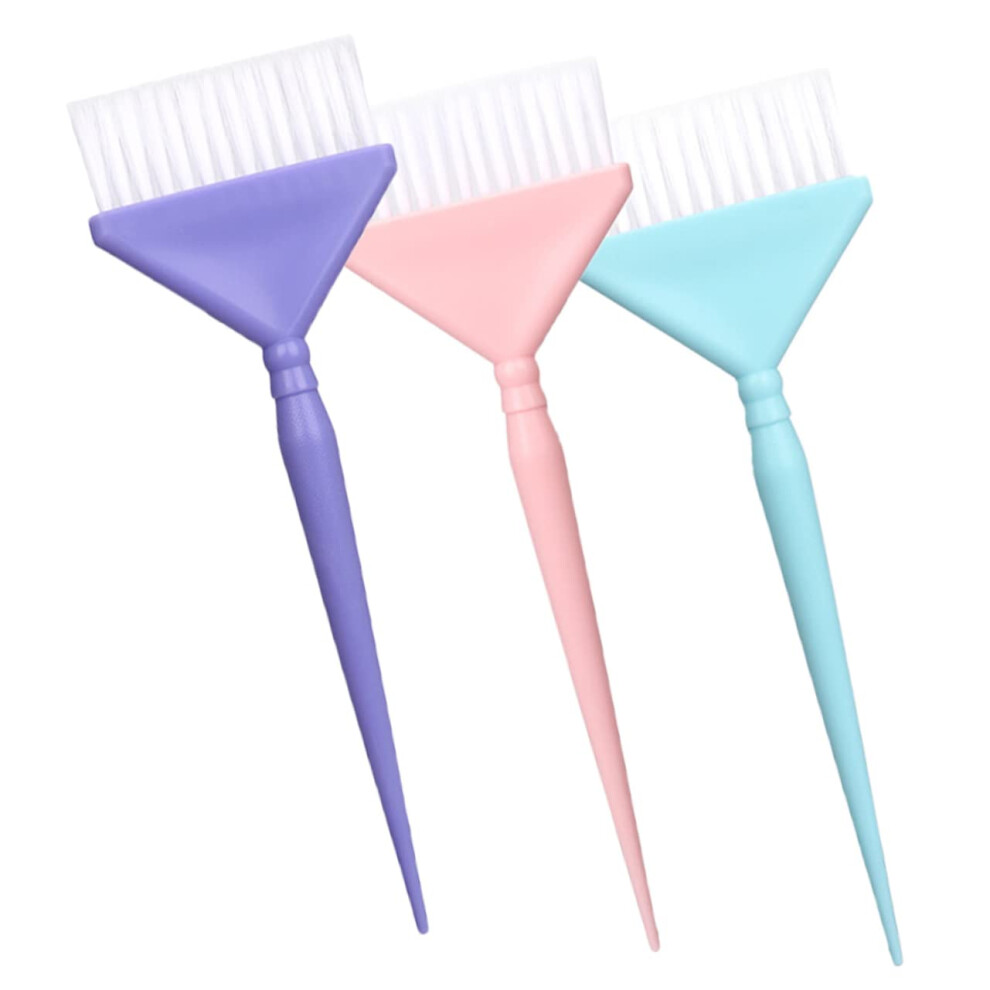 Pink Hair Dye Brush Set 3Pcs With Highlighting Comb For Precise Color Application And Salon Results