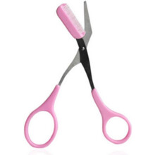 1PCS Pink Eyebrow Shaving Scissors Comb for Girls Women Make Up and Get A Perfect Camber