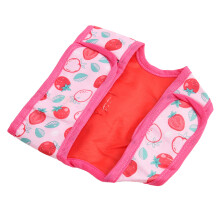 Harnais avec robe rose mignonneuse pour lapin, imprimé fraise, respirant, taille M