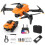 WJSXC Drone με κάμερα, αεροφωτογράφηση 8K HD, πτυσσόμενο τηλεκατευθυνόμενο Drone με 1