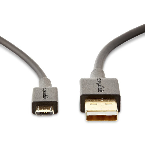 USB2.0A-hane till Micro B-kabel (2-pack), 1,8 meter, svart 1