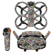 Drone sticker compatibel met DJI Avata2, folie sticker skins voor drone controller dronebril decoratie sticker wrap cover sticker DIY complete set