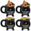 (Black) Creative Witches Brew Witch Cauldron Coffee Mug Black Ceramic Cups Halloween Tabletop Decoration 2