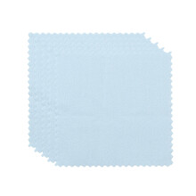 Xing Lot de 50 chiffons de nettoyage pour bijoux, en daim, pour bijoux en argent (bleu ciel)