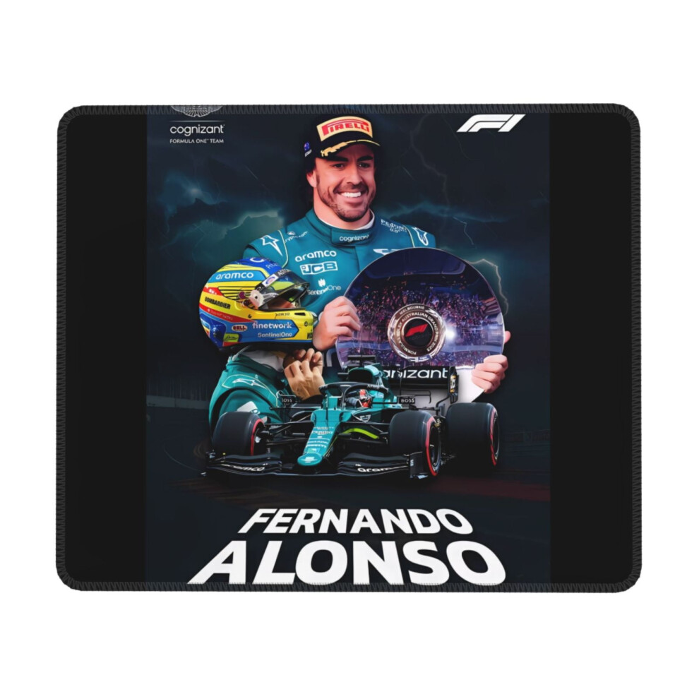 Fernando Alonso Rubber Lock Edge Mouse Pad, Office Desk Pad, Writing Pad, Multi Code Game Pad Mouse Pads For Computers Laptop Mouse Mouse Pad 9389440667488