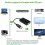 Adaptérový kabel 3v1 DisplayPort DP samec na HDMI/DVI/VGA samice, 1080P 3