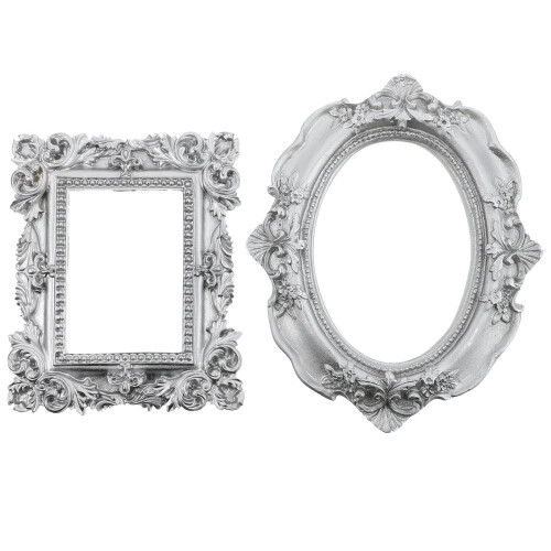 Eease Vintage Picture Frame Set for Home Decor (Silver)