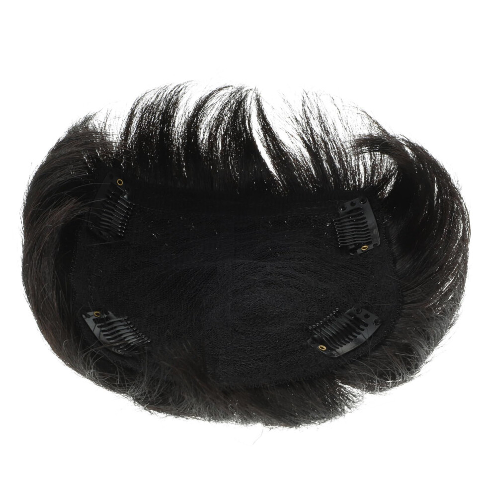 Unisex Men's Hairpiece Natural Hairline Blend Clip In Toupee Real Human Hair For Balding Men