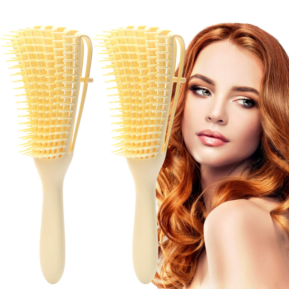Detangling Brush for 3a to 4c Afro Textured Hair, Knot for Wet or Dry Thick Curly Hair