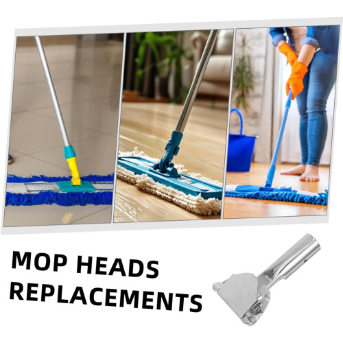 2 Pack Heavy Duty Mop Handle Clips with Stainless Steel Adapter for Mop Replacement 2
