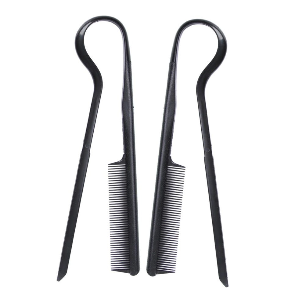 Unisex 2Pcs Vshaped Hair Styling Combs For Hair Straightening, Heatresistant Sectioning Tool