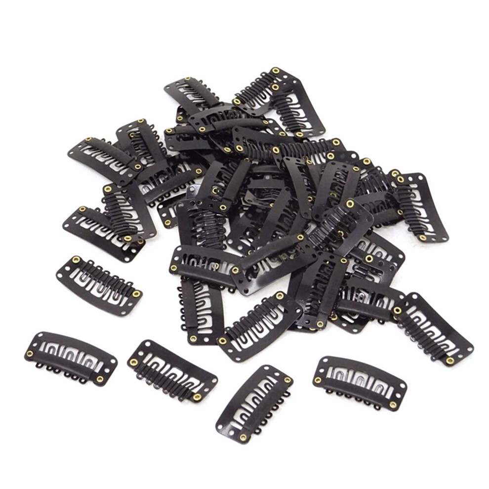 Unisex 50Pcs 6Teeth Metal Wig Clips For Hair Extensions Secure Nonslip Invisible Ushape Design